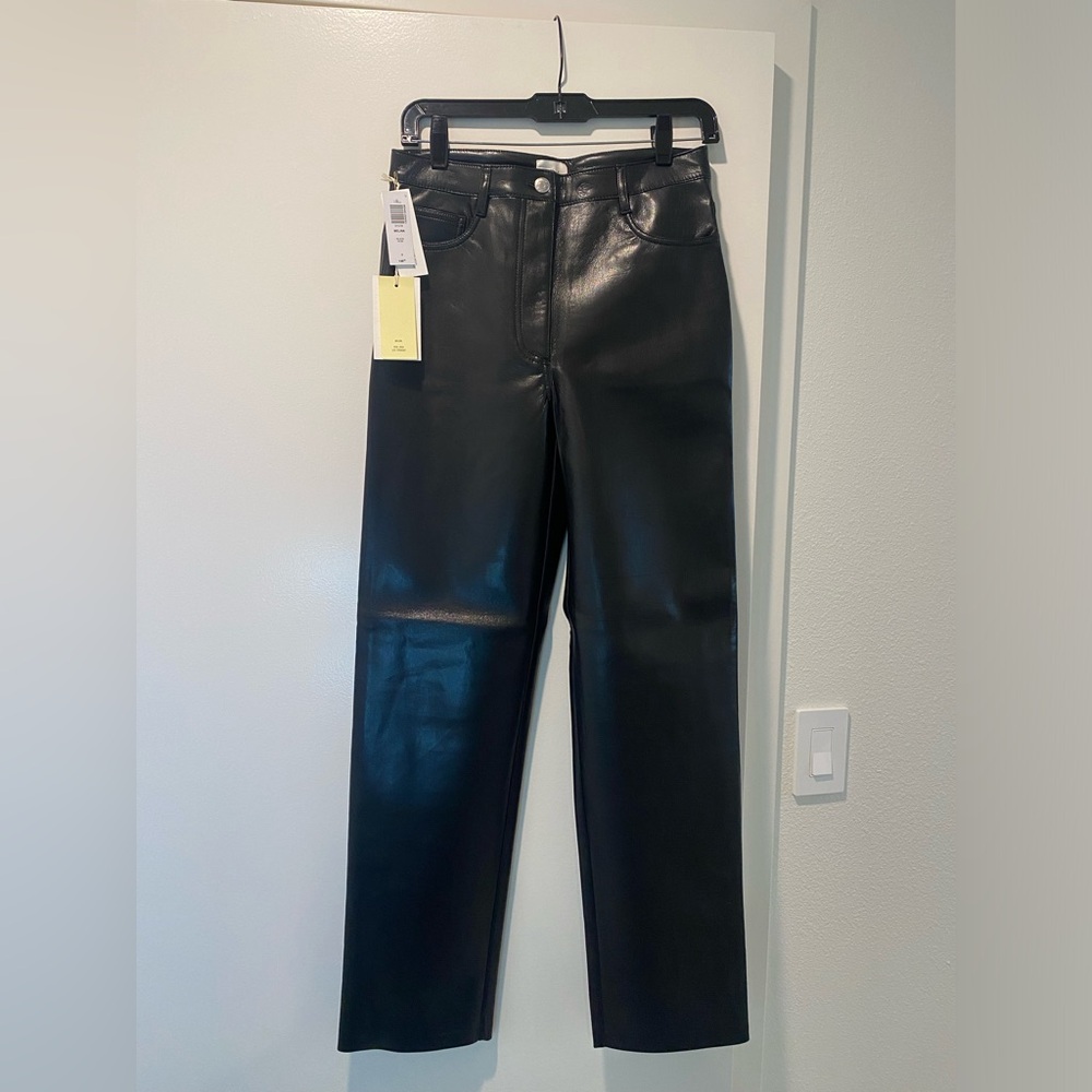 NWT Aritzia Melina Vegan Leather Pants in Black